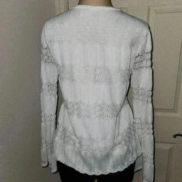 Skies are Blue Lace Long Sleeve Size Large - Picture 3 of 12